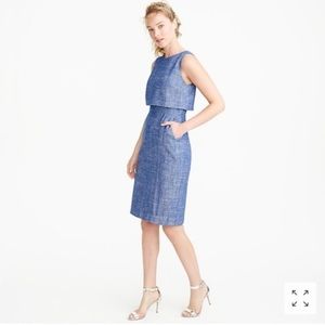 J.crew Going Places Dress Sleeveless Herringbone